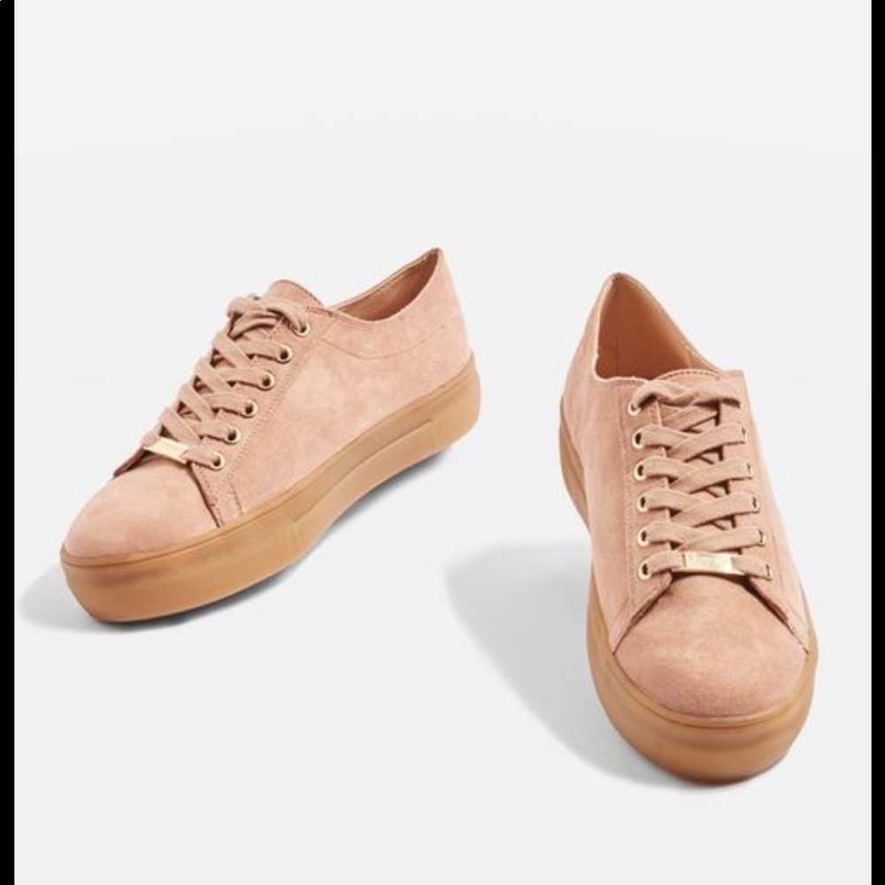 PINK TOPSHOP SUEDE SNEAKERS